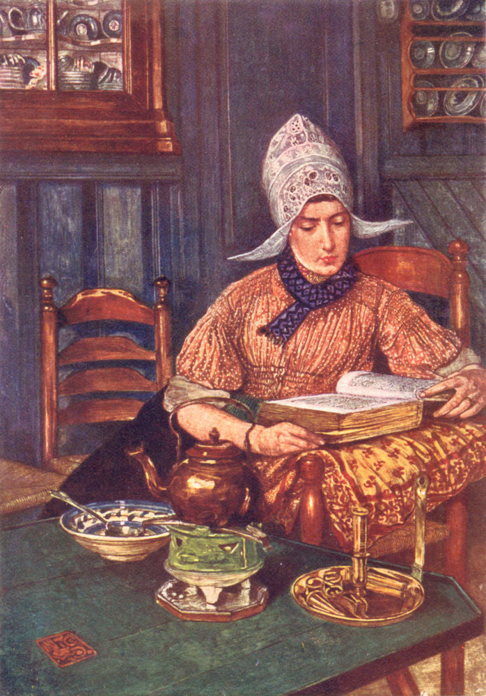 NETHERLANDS. North Holland. An interior, Volendam 1904 old antique print